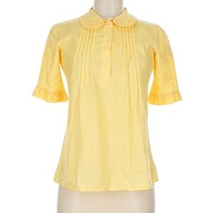 LAURA ASHLEY Yellow Ruffled Blouse